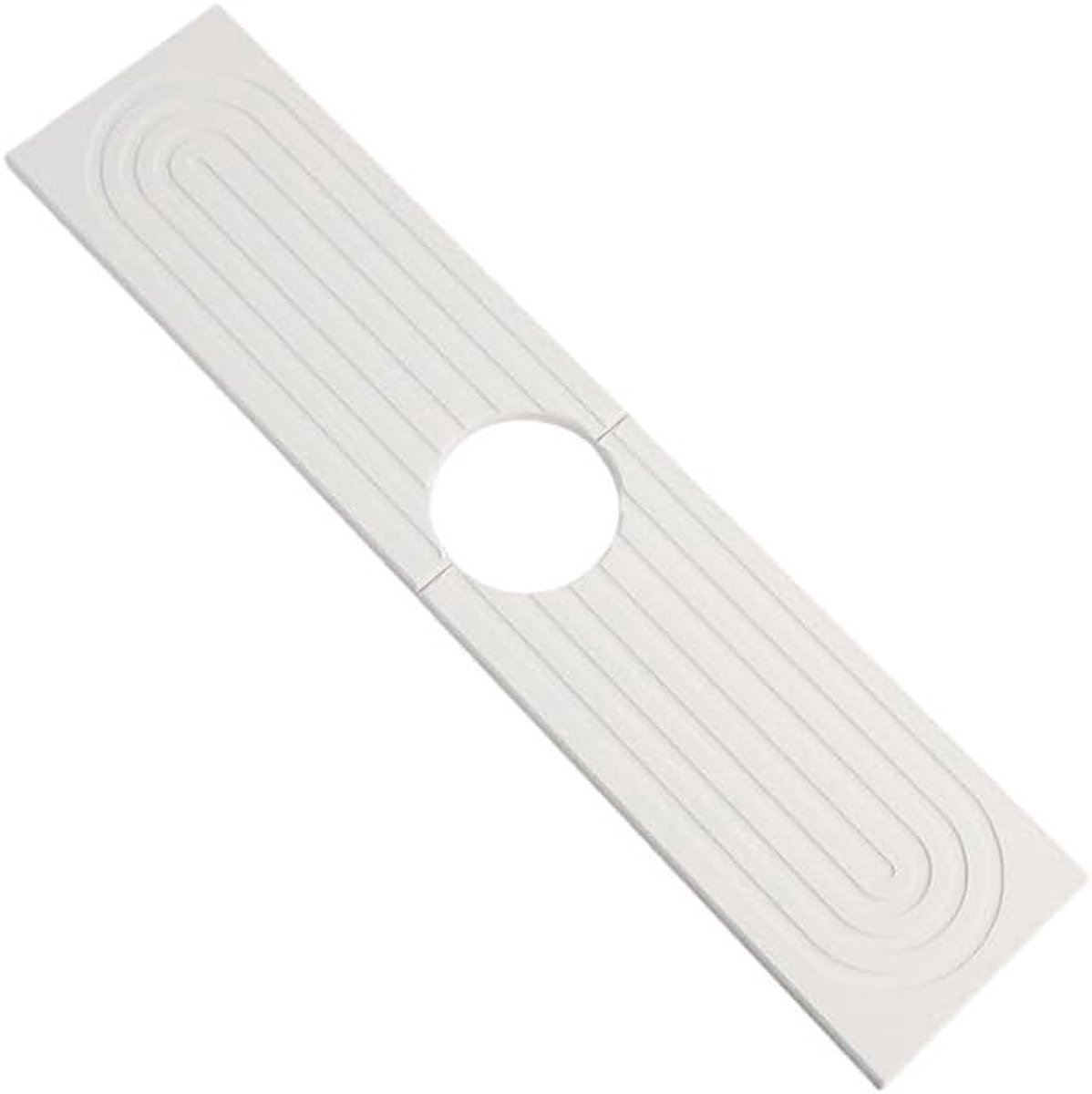 Kiezelguur Splash Pad, Water Tap Mat en Absorberende Drainerende Mat voor Keuken en Badkamer, Wit 10x60 cm