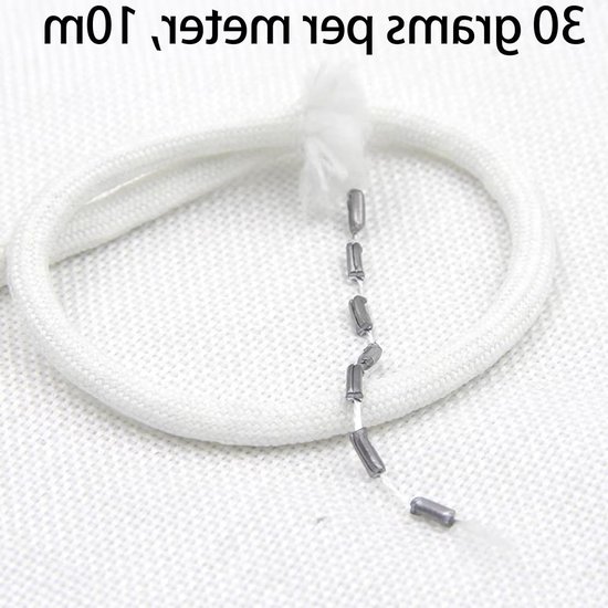 10m Zware Lood Tape voor Gordijnen, Mosquito Mesh Gewicht Draad, Ideaal voor Buiten en Zware Draperies (30g) — afbeelding 5