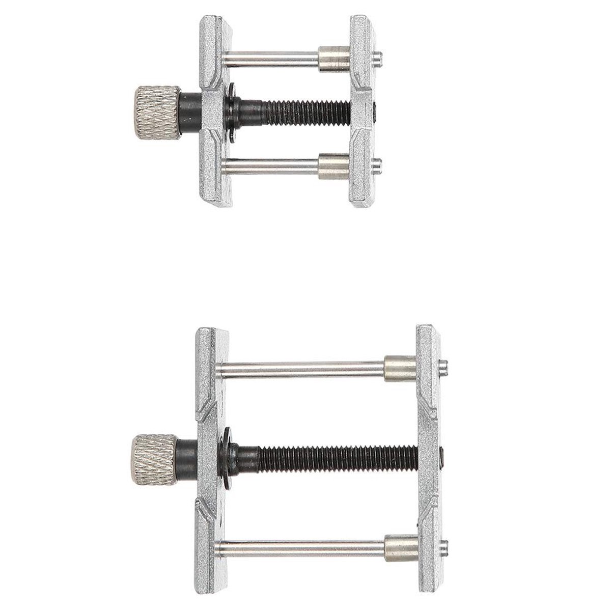 Dailygoody - Horloge Beweging Houder - Horloge Reparatie Tool - Duurzaam en Stevig - Zilver - 2 Zitplaatsen - Geschikt voor Horlogemakers - Ondersteun.