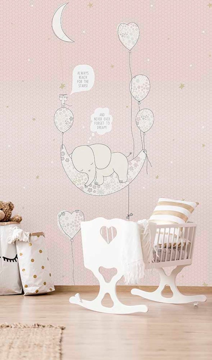 INGK Kinderbehang - Elephant In The Room, Pink