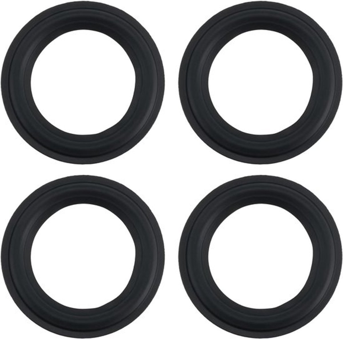 Audio Speaker Rubber Rand 74x47mm - Luidsprekers - Speaker Onderdelen - Geschikt voor 3 Inch - Vier Stuks - Zwart