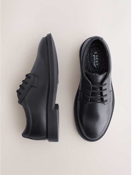 Next - Jongens - Leren veterschoenen voor school - Zwart