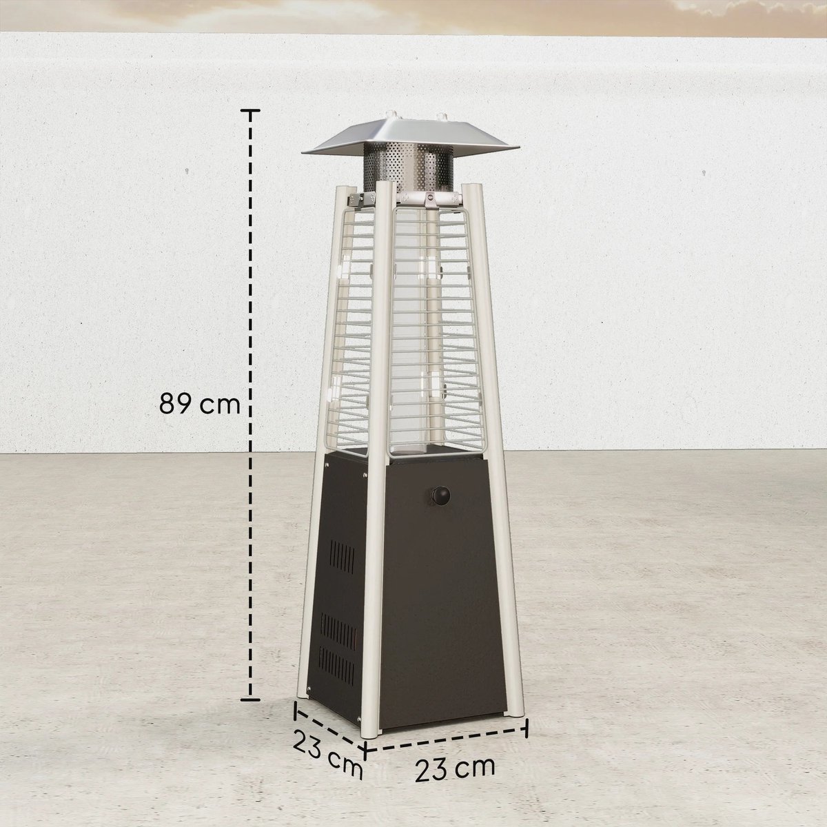 Turold Kachel - Verwarming - Terrasverwarmers - Buitenkachel - Op Gas 3000W Pyramide Model Temperatuursysteem en drukontsteking – foto 2
