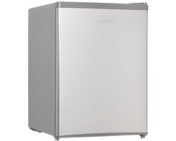 Klarstein Cool Kid - Drankenkoelkast, minikoelkast, minibar, 66 liter inhoud, 109 kWh/jaar, vrijstaand, 45 x 63 x 51 cm (B x H x D), 42 dB, grijs / geborsteld roestvrij staal - 4L - voor Bar - Drankkoelkast - Drankenkoeler