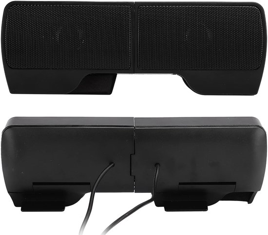 Dailygoody - Laptop Soundbar - USB Draagbare Speaker - Mini Desktop Geluid - 2.0 Audio Systeem - Geschikt voor Notebook en Telefoon - Compact formaat — afbeelding 2