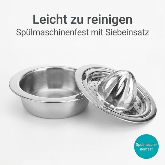 Stijlvolle Citrus Juicer met Houder - Rvs - 350 ml - Handmatig Sap — afbeelding 4