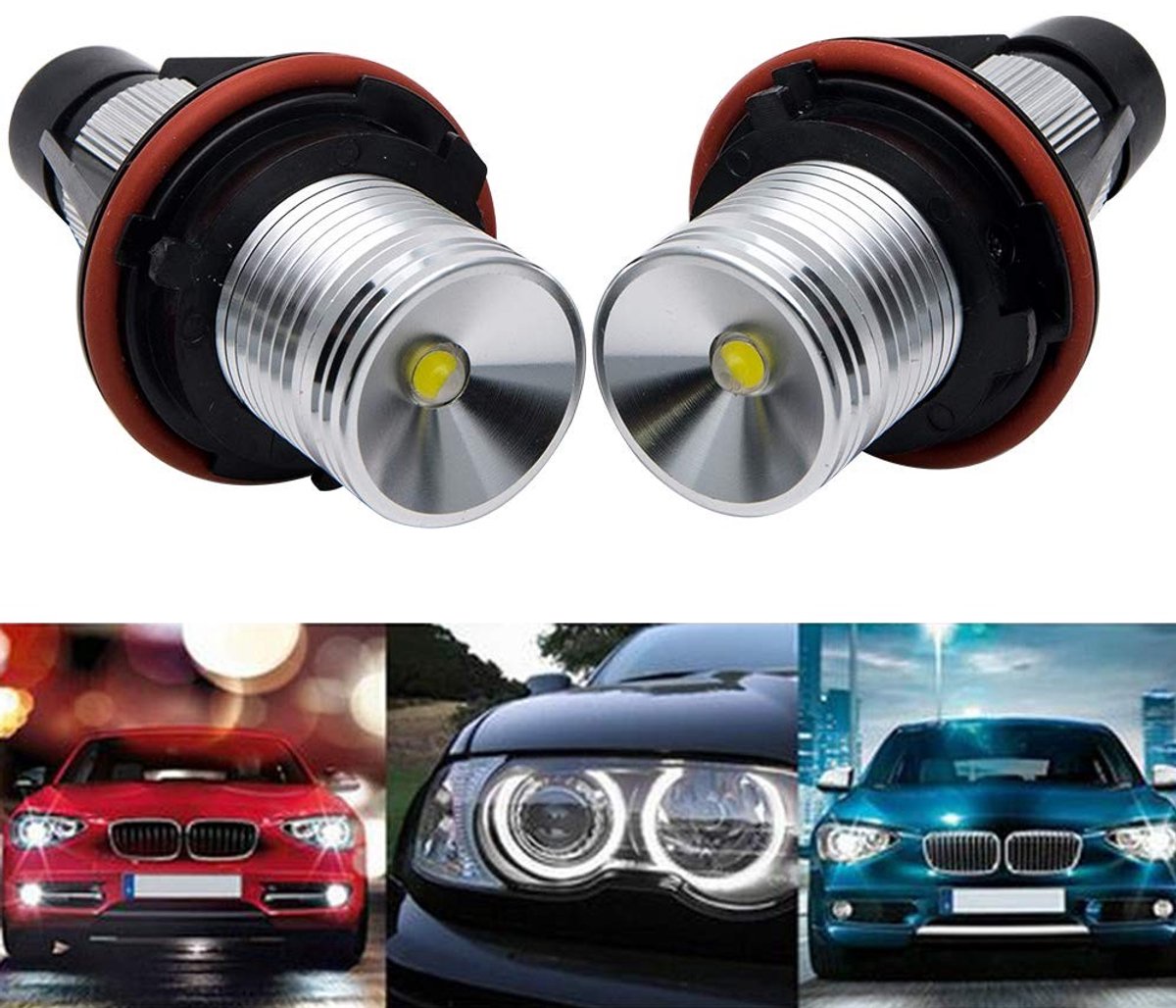 Dailygoody - Angel Eye LED - Auto verlichting - Wit - 6000 K - Energiezuinige LED - Geschikt voor E39 E87 E60 E63 E64 E65 E66 E53