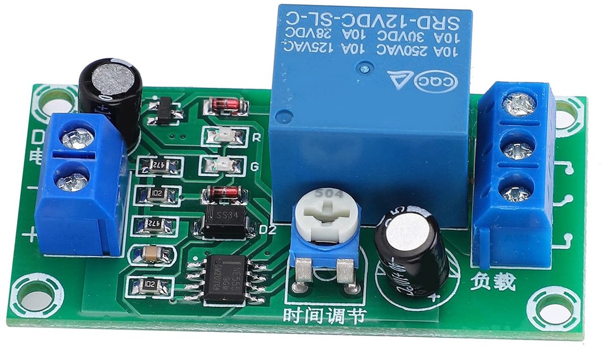 Dailygoody - DC 12V Vertraging Relais Module - Timer Controller - Duurzaam - Voor Thuis en Automotive - Elektronica - Configureerbare tijd