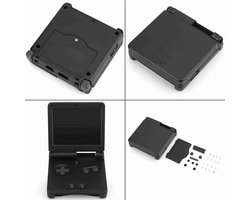 Dailygoody - VBESTLIFE ABS Replacement Protective Case - Complete reparatiekit - Zwart of zilver - Game Boy Advance - Geschikt voor Game Boy SP - Incl
