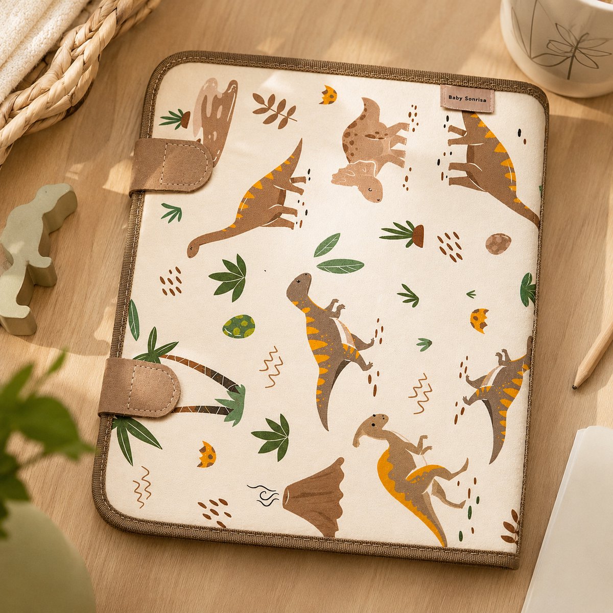 Baby Sonrisa Busy Board - Montessori Speelbord - Dino Activiteitenboek - Educatief Speelgoed - Sensorisch Speelgoed - Leeftijd 1 tot 4 Jaar — afbeelding 3