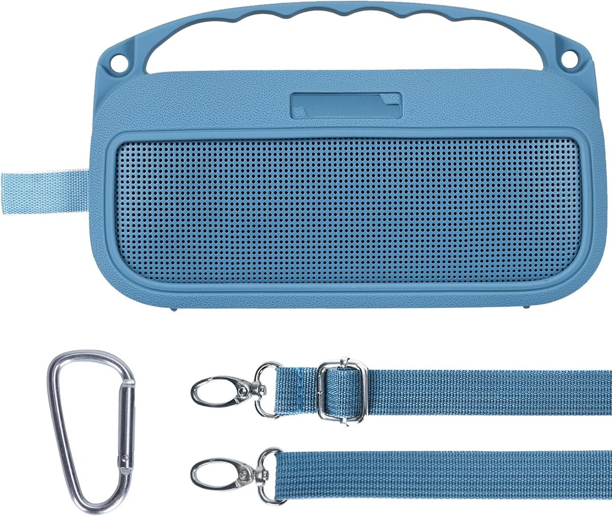 Siliconen hoes voor Bose SoundLink Flex Bluetooth speaker met schouderbanden, handvat en montagesysteem (blauw)