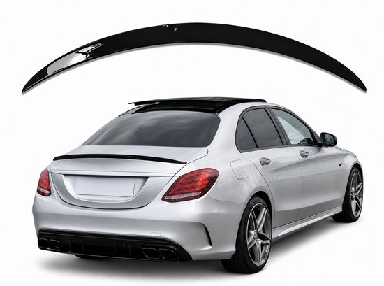 Kofferspoiler geschikt voor Mercedes-Benz C-Klasse W205 Sedan (2014-2021) – Achterspoiler – Glanzend Zwart
