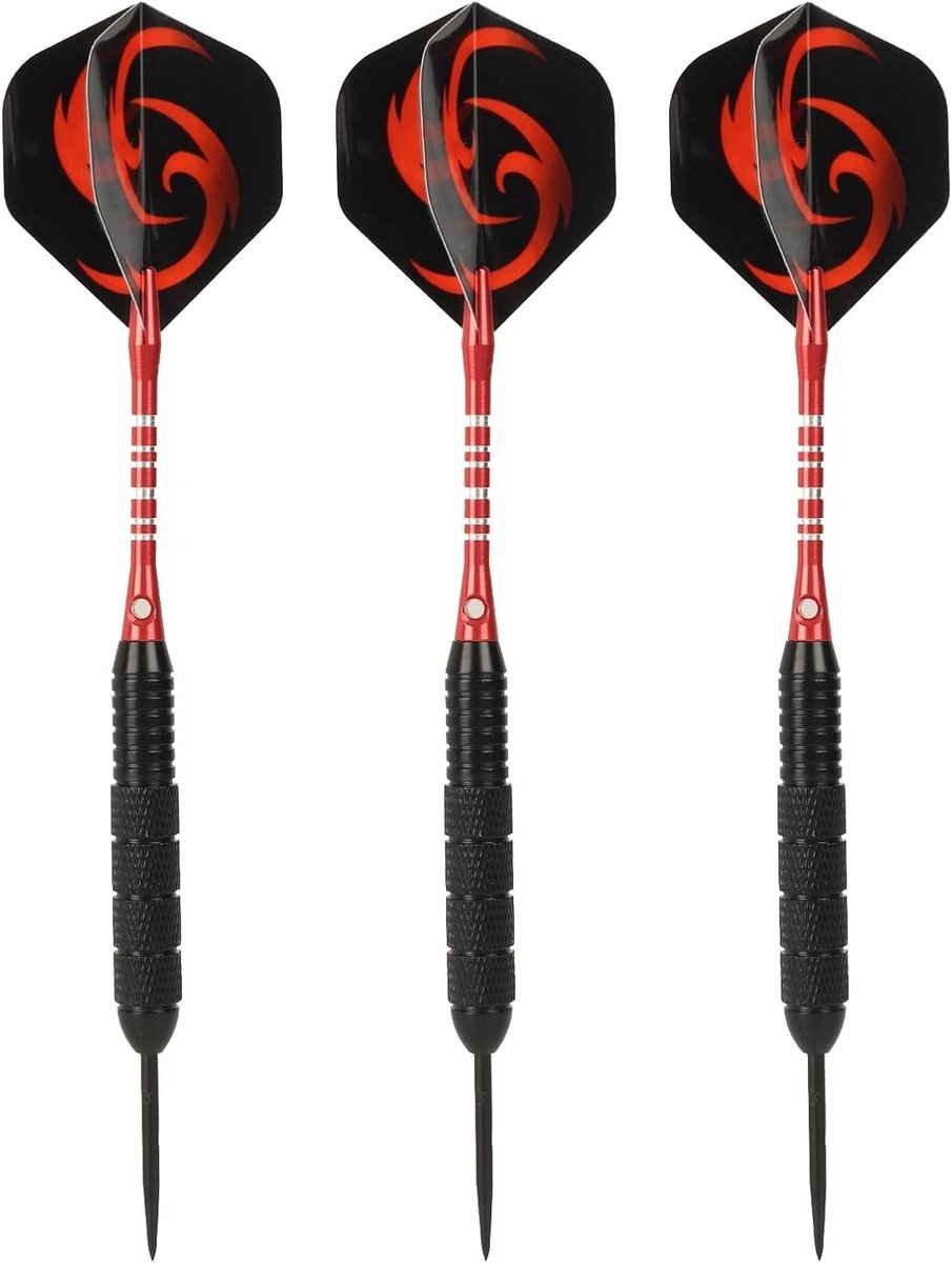 Allecto Plus - Darts Set 3 stuks 24g met Metalen Tip en Anti Slip Vlucht - Professionele Lichtgewicht Darts voor Dartbord - Thuis en Bar Darts Accessoires