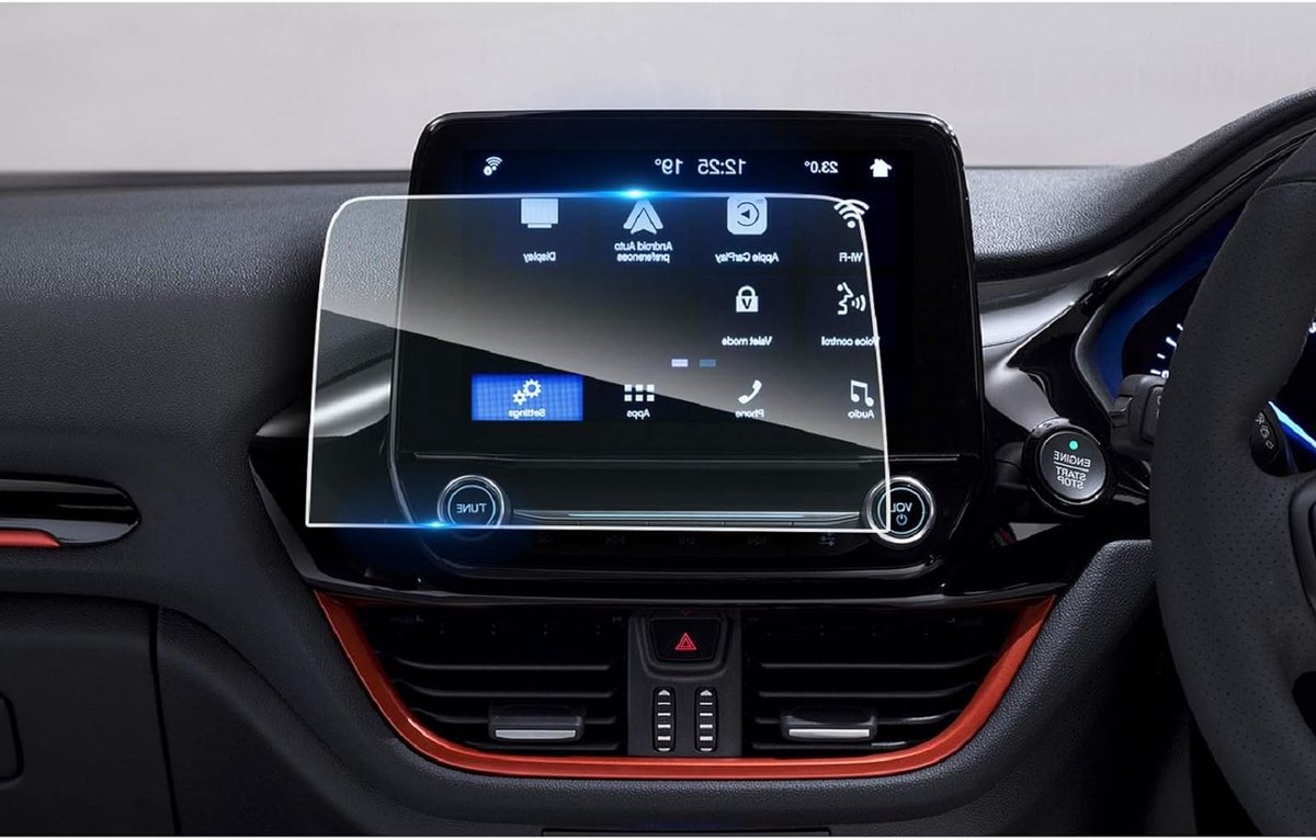Navigatiescherm Beschermfolie voor Ford Fiesta ST - 8 Inch, 9H Krasbestendig, Anti-Vingerafdruk, Tempered Glass Screen Protector