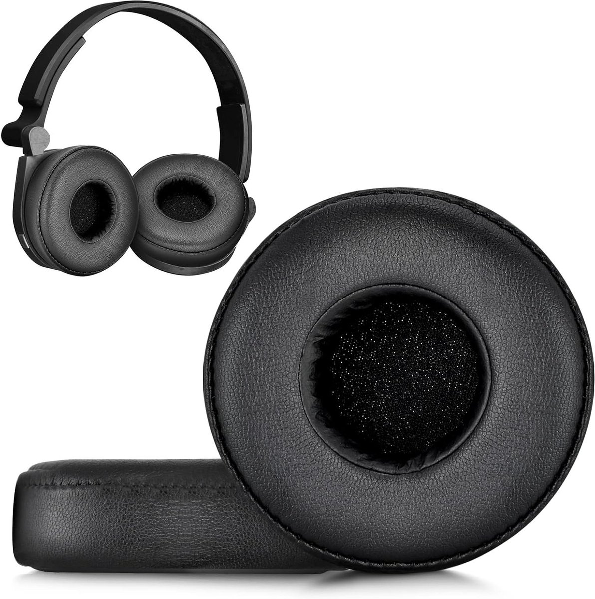 Comfortabele Vervangende Oorkussens voor Draadloze Hoofdtelefoons - Geschikt voor Sony en JBL - Ideaal voor Muziek en Gaming (Zwart)