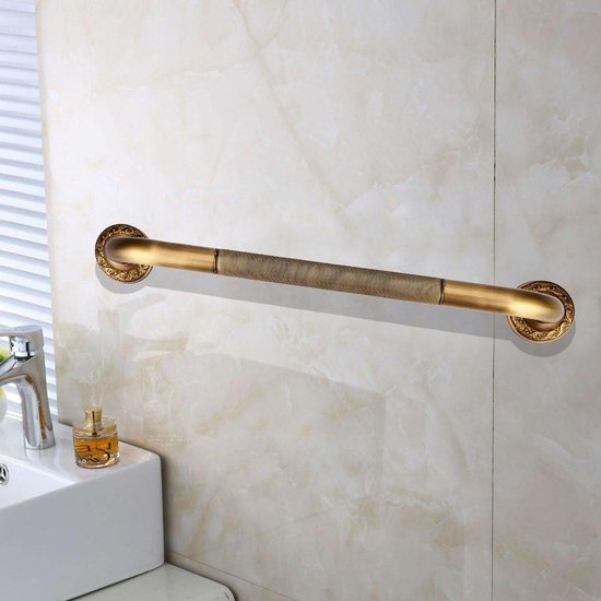 Veilige Wandbeugel voor Douche, Messing Gegraveerde Douche Tray, Badkameraccessoires voor Extra Steun en Stabiliteit — afbeelding 4