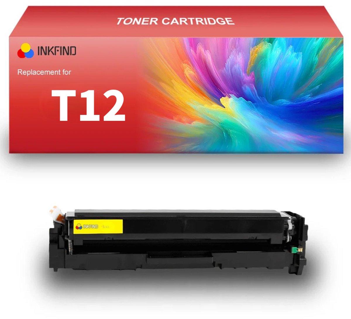 INKFIND T12 Geel tonercartridge compatibel met CanonT12 T12 Geel geschikt voor Canon i-SENSYS X C1330/1333 - 1-pack Geel