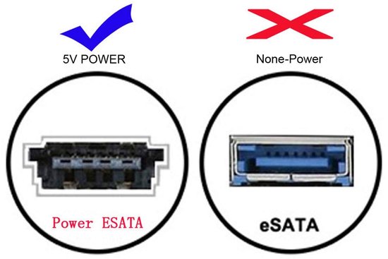 USB-C naar Power Over eSATA Adapter voor HDD SSD ODD Converter van Merkloos — afbeelding 4