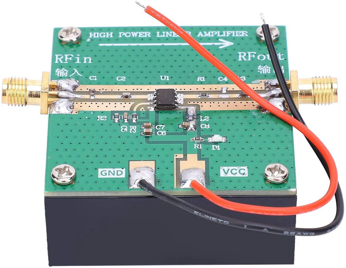 Dailygoody - RF-eindversterker 400-2700 MHz - 2,4 GHz 1 W - Inclusief koellichaam - Ideaal voor RF-toepassingen - Versterking van signaal - Geschikt v...