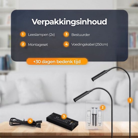 MRKK® Bedlampjes Hoofdbord - Leeslampjes met Meerdere Standen - Bedlamp Slaapkamer Volwassenen - Zwart van Merkloos — afbeelding 5