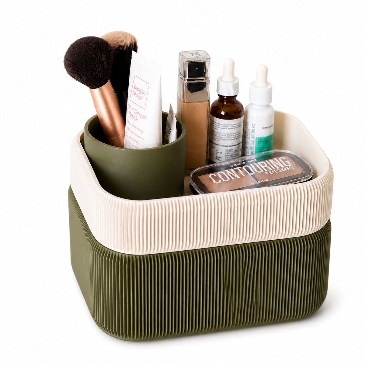 Stapelbare Make-up Organizer – Decoratieve Opbergbakken – Moderne Bureau Organizer - 2 lagen