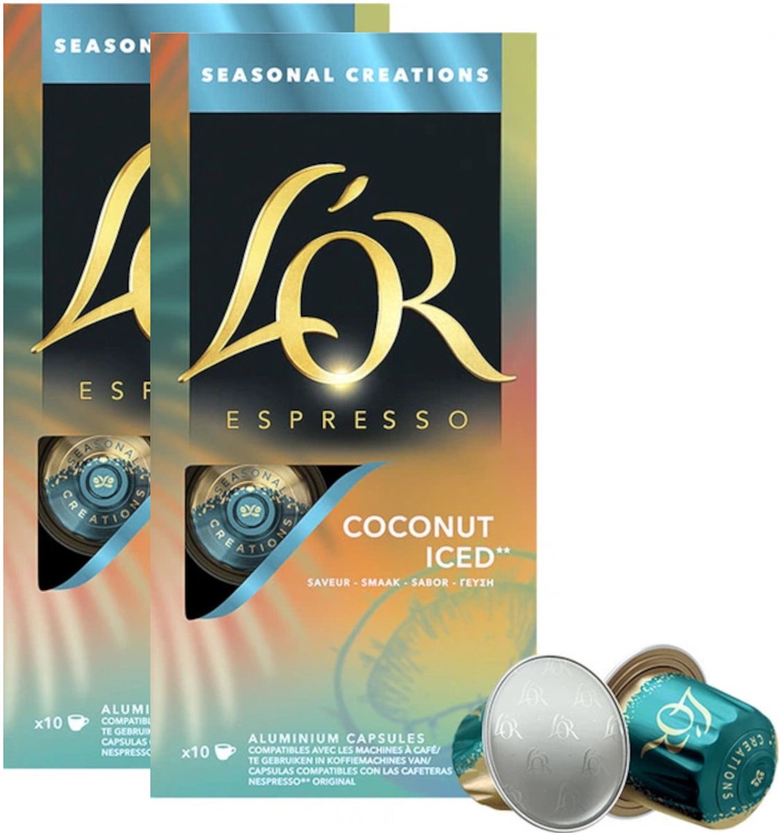 L'OR Espresso Coconut Iced - 20 (2x10) Koffiecups Compatibel met Nespresso Coffee Machine