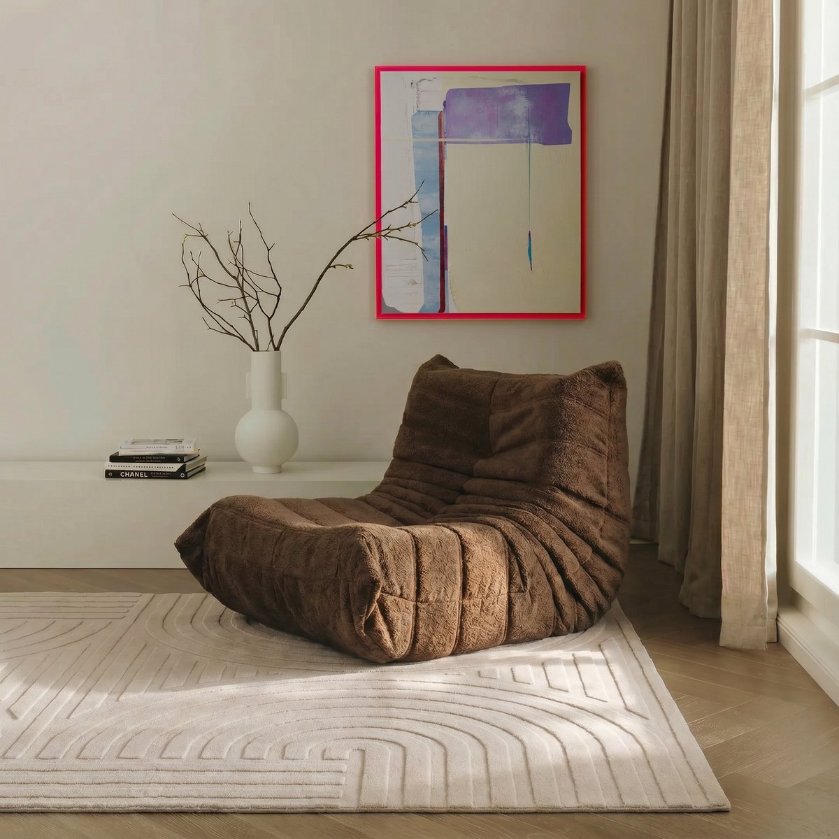 Vloerkleed Scandinavisch Wit hoog/laag Ella 200 x 290cm Mrcarpet