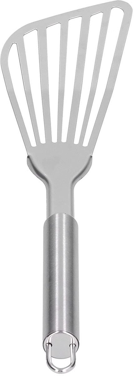 Visspatel Met Gleuf - Keuken Draaier Flipper - Koken En Grillen - Dik Gepolijst Staal