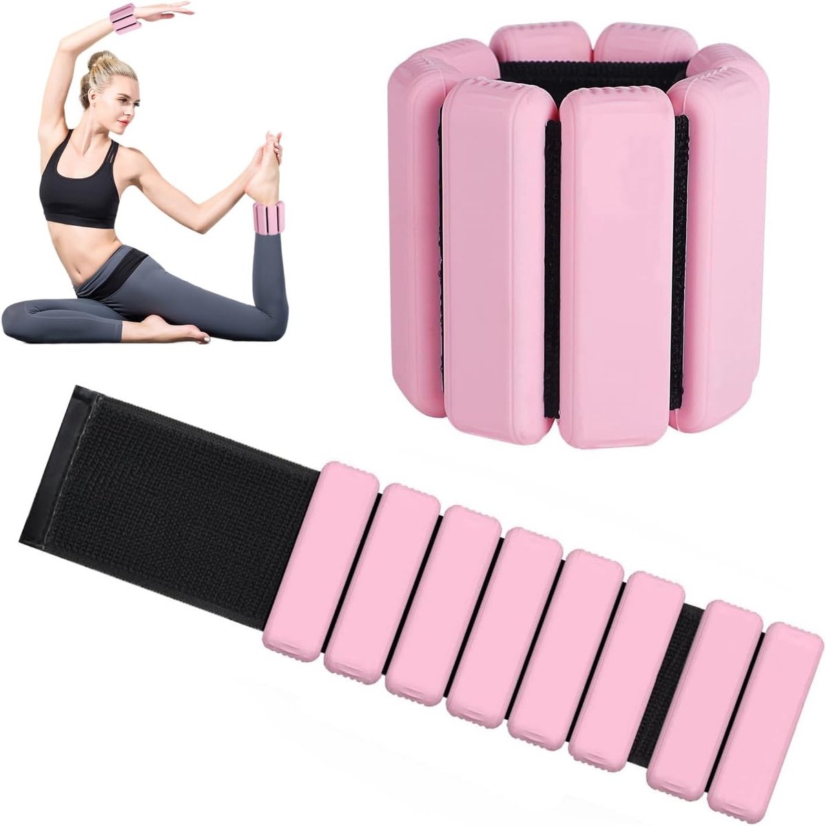 Verstelbare Gewichten voor Enkels en Polsen, Silicone Armbanden voor Training, Hardlopen, Yoga en Krachttraining