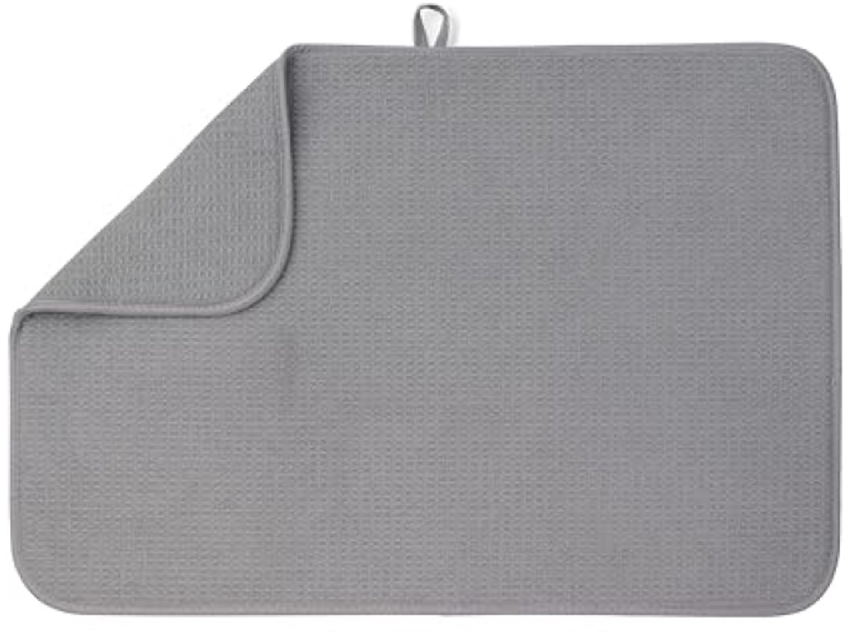 Afdruiprek voor microvezel servies, XXL-formaat, 61 x 43,2 cm, grijs