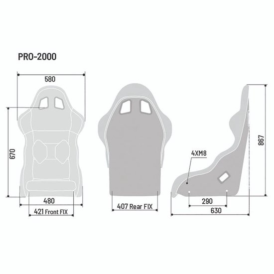 Sparco Martini Racing Racestoel Pro 2000 QRT Martini Racing Grijs Auto-accessoire - Grijs - Maat Onesize van Sparco — afbeelding 5