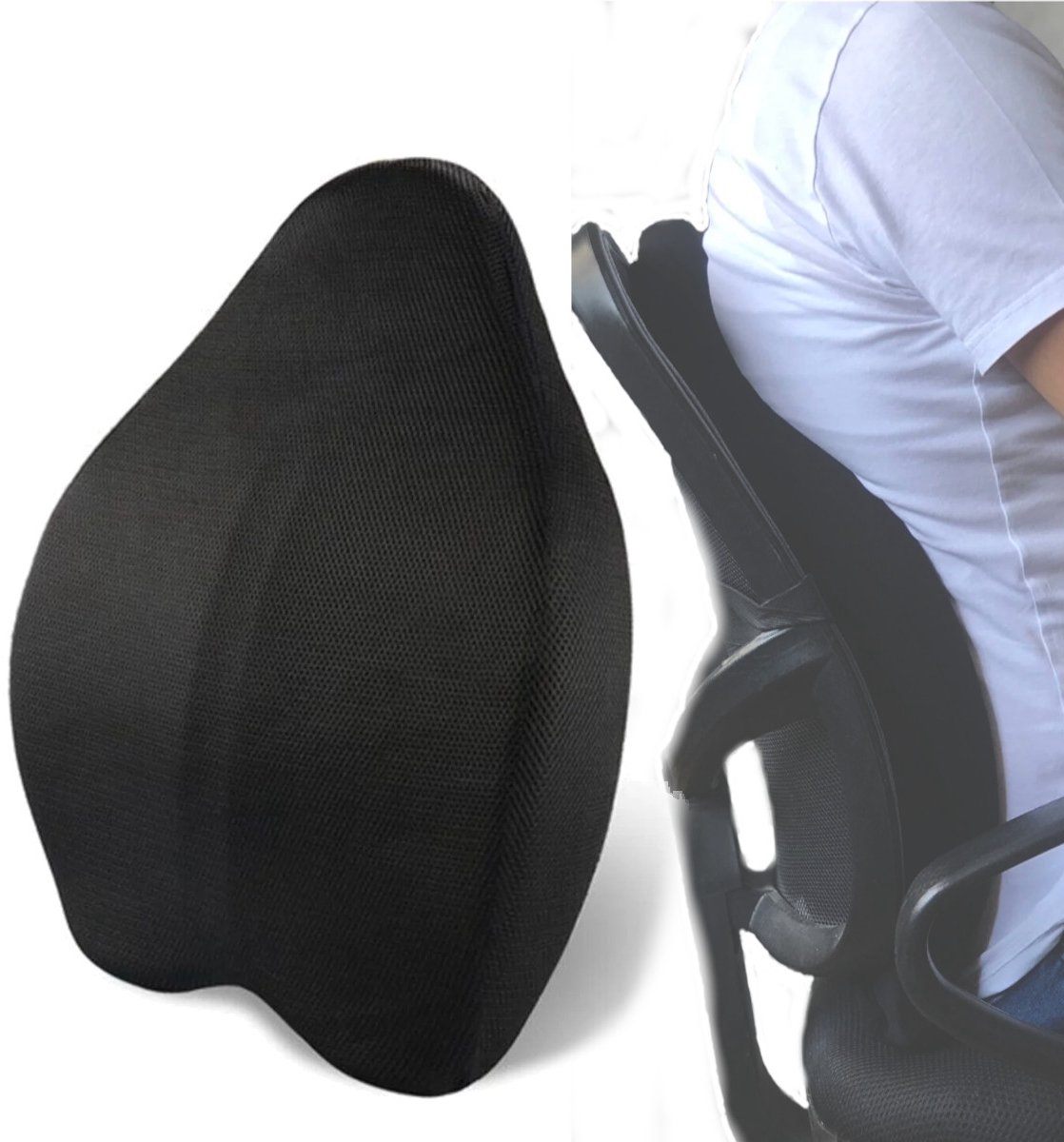 CenZ® Rugkussen, Rugkussen Onderrug, Traagschuim Lendekussen, Rugkussen Ergonomisch, Rugkussen Auto, lendesteun auto, Rugkussen Orthopedisch, Rugkussen Stoel, Lendenkussen