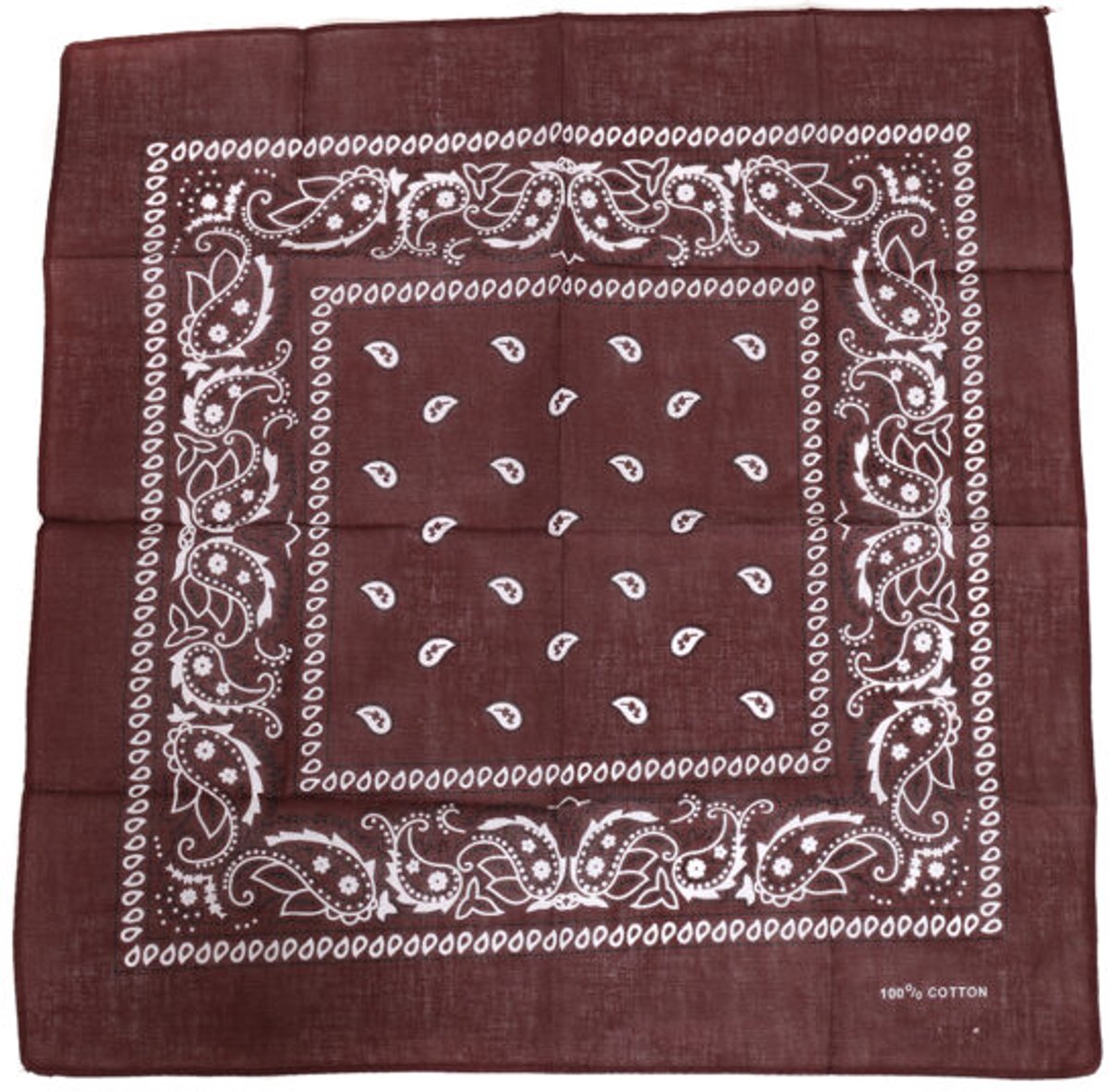 Zakdoek Met Motief - Bruin - Cowgirl - Cowboy - Western Accessoires