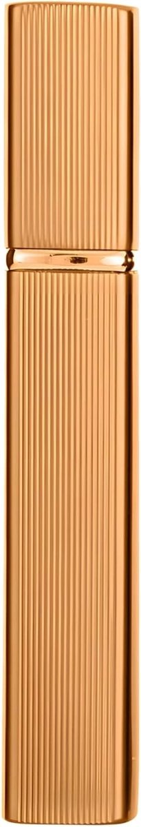 Navulbare mini-parfumfles 12 ml, gouden aluminium verstuiver, lekvrij en compact voor reizen en handtassen, ideaal voor onderweg
