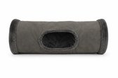 Teddy Exclusive Kattentunnel Oliver – Speeltunnel voor Katten – Zacht & Opvouwbaar – 50 cm – Grijs