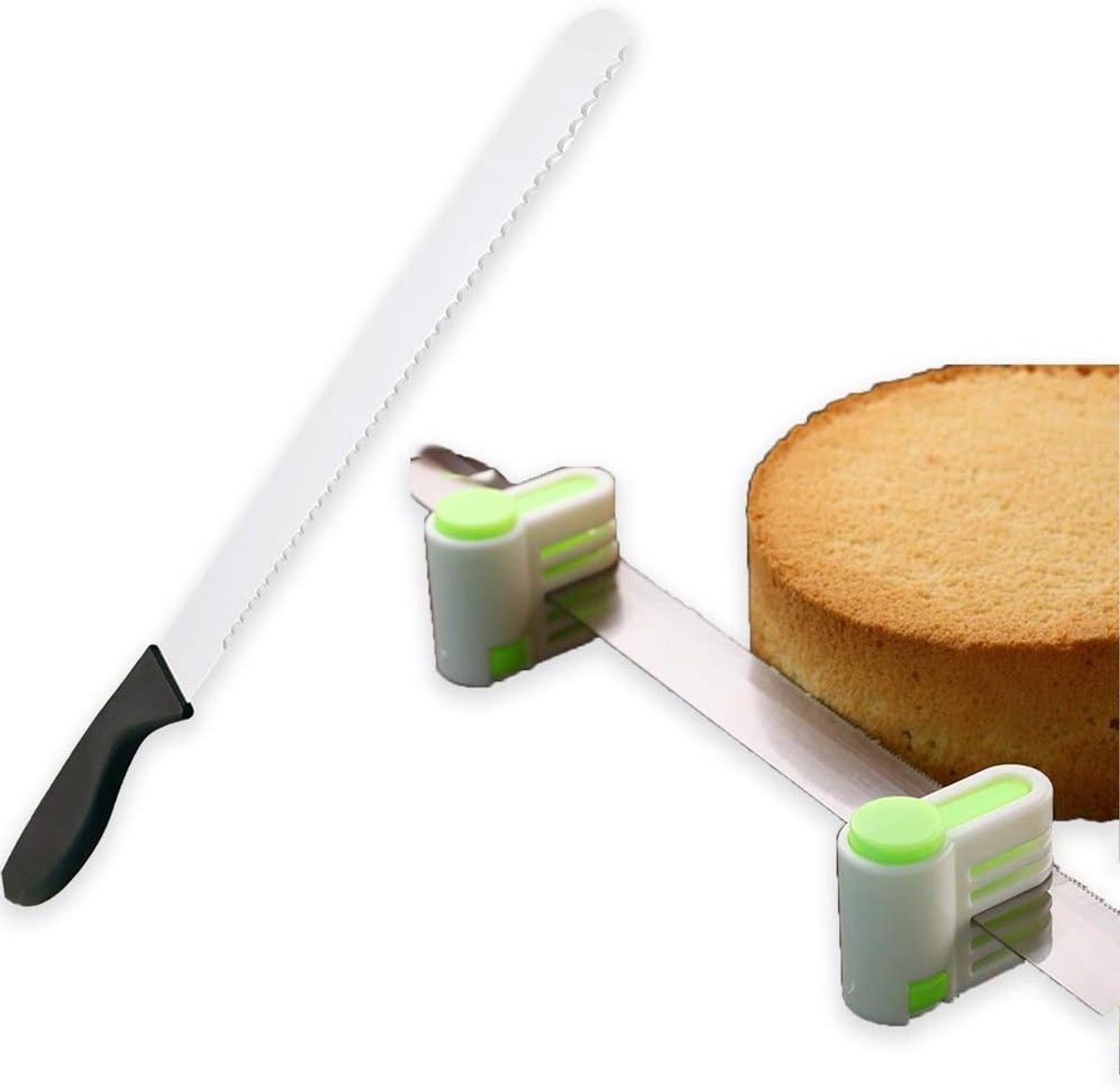 Serrated Broodmes van 10 Inch - Roestvrijstalen Snijmes met Antikleeflaag en Ergonomisch Handvat voor Perfecte Sneden