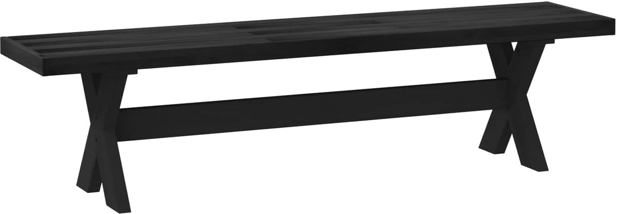 vidaXL Eetbank - NOAIN - 180 - x - 41 - x - 45 - cm - Massief - grenenhout - Zwart
