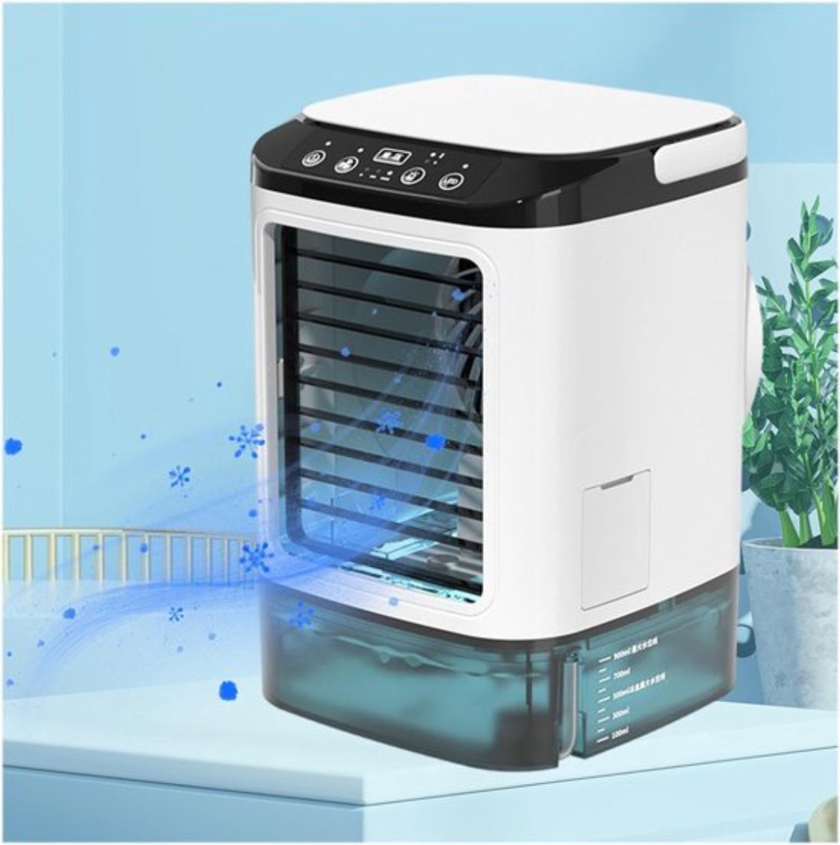 Thuys - Persoonlijke Koeler - Draagbare Airco - Persoonlijke Verkoeling - 3 Snelheden Water Tank - Compact Ontwerp - Wit