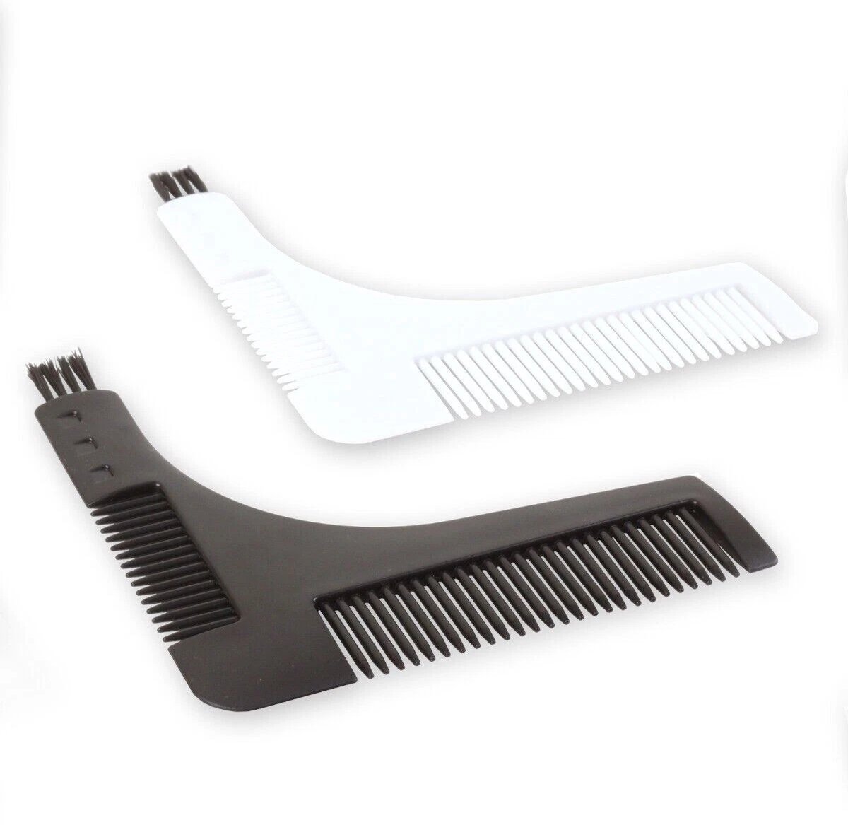 3-IN-1 BEARD SHAPER TOOL Comb Brush Stencil Template Symmetry Perfect Lines Men - Multi Colors