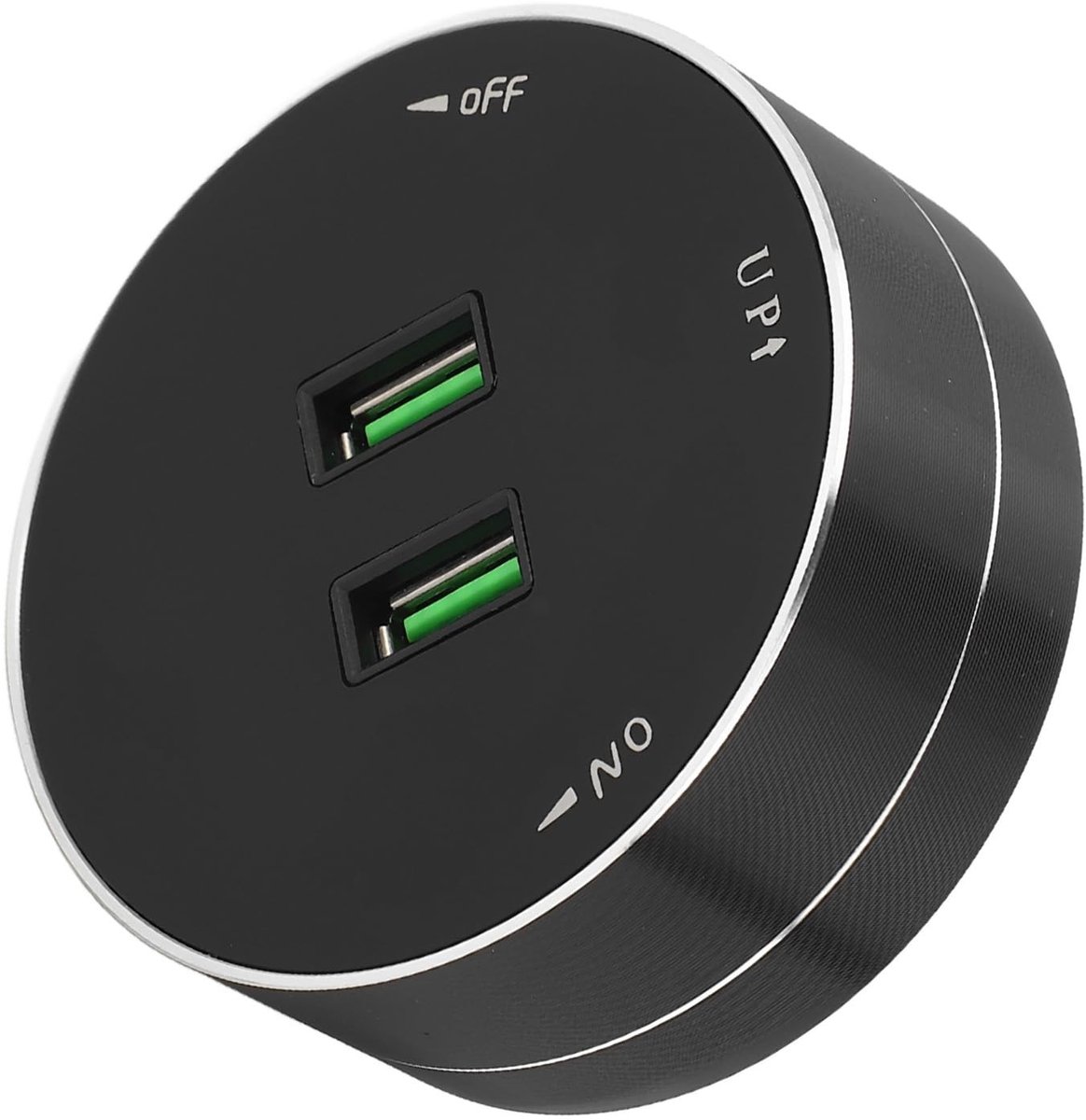 Jhubersproducts - Verwijderbare Power Track - Dubbele USB-poort - Multifunctionele Stopcontactadapter met Lichtindicator - Geschikt voor AC 110-250V -