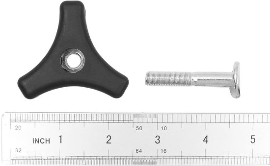 4 stuks delige set universele grasmaaierhandgrepen - vleugelmoeren en -bouten - grasmaaieraccessoires - reserveonderdelen voor tuinmachines - compatibel met de meeste leuninghandgreepmoeren van grasmaaiers - zwart van Merkloos	 — afbeelding 3