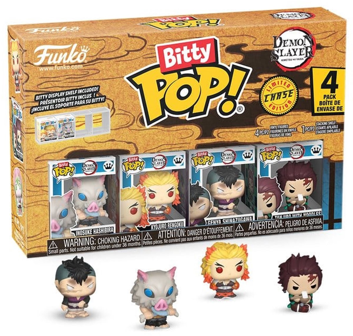 Funko Demon Slayer: Kimetsu no Yaiba Bitty POP! Vinyl Figure 4-Pack Inosuke 2,5 cm Mini-Figuur - 2cm