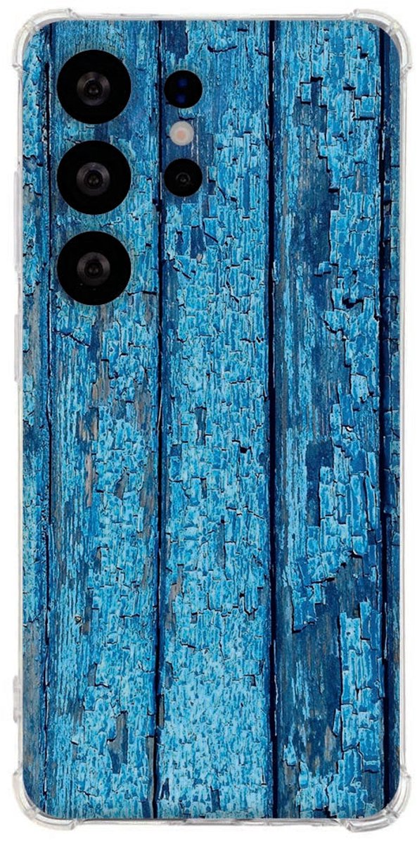 TPU Siliconen Hoesje Samsung Galaxy S26 Ultra Wood Blue Shockproof