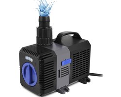 Mini-waterpomp (600 l/h, 10 W), ultrastille aquariumpomp met hoge slag, fonteinpomp met 1,5 m netsnoer, 2 sproeiers voor aquaria, vijver, fonteinen, beelden, hydrocultuur