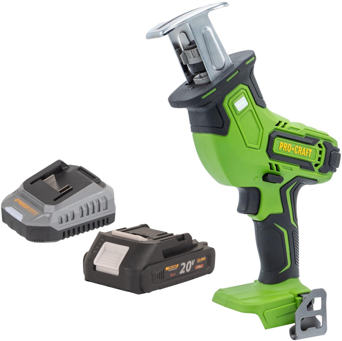 Procraft PSS30bb accu-reciprozaag 20 V borstelloos + 1x accu 2,0 Ah + oplader