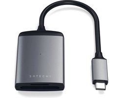 Satechi USB-C naar UHS-II micro/SD card reader – Snelle fotodownloads en bestandsoverdrachten – MicroSD en SD-kaart gelijktijdige toegang – Compatibel met diverse USB Type-C apparaten – Grijs