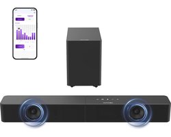 ULTIMEA Poseidon R3T 2.1-kanaals soundbar met draadloze subwoofer, app-bediening, soundbar voor Smart TV, Bluetooth 6.0, HDMI, optisch