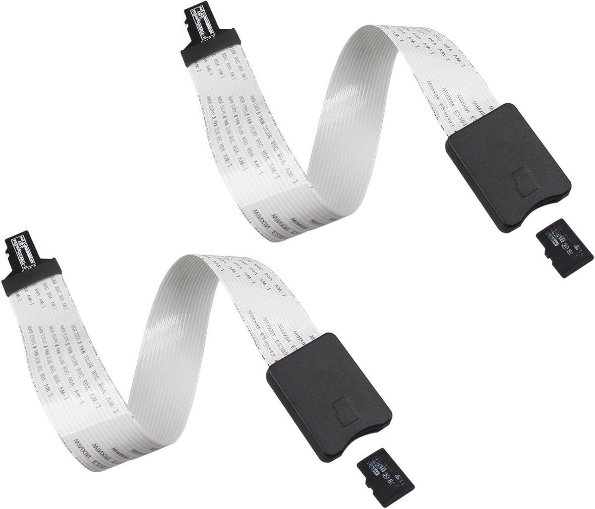 Micro SD naar TF Kaart Verlengkabel - 2 Stuks, 25cm Flexibele FPC Adapter voor GPS, Tablet en Dash Cam