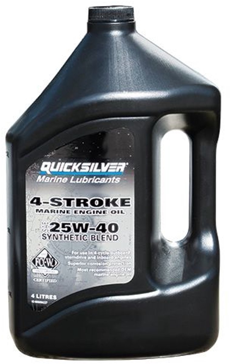 92-8M0086227 - Motorolie 25W40 (Synthetic) 4L fles 4-takt Quicksilver