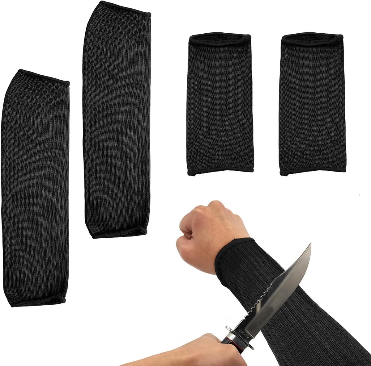 Snijbestendige Arm Mouwen voor Bescherming van de Onderarm - 20cm en 40cm - Ideaal voor Houtsnijden, Koken en Tuinieren met Klasse 5 Bescherming